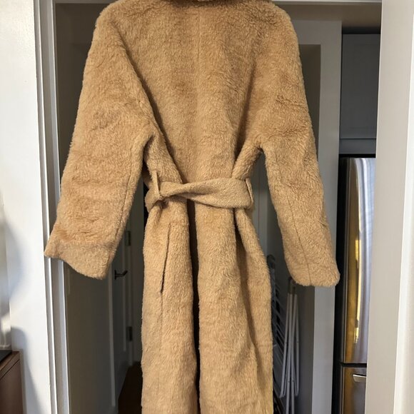 Whistles Wool Textured Belted Coat, Size L - Picture 6 of 7